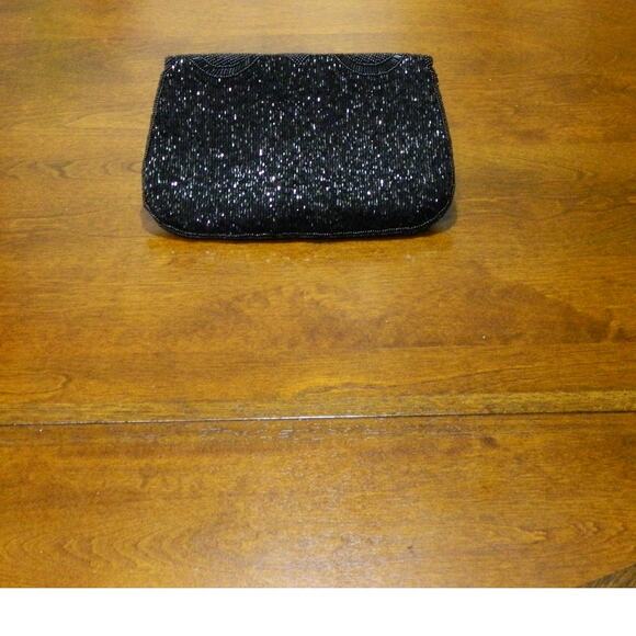 Vintage Preston & York Black Beaded Evening Purse Handbag - Picture 5 of 9